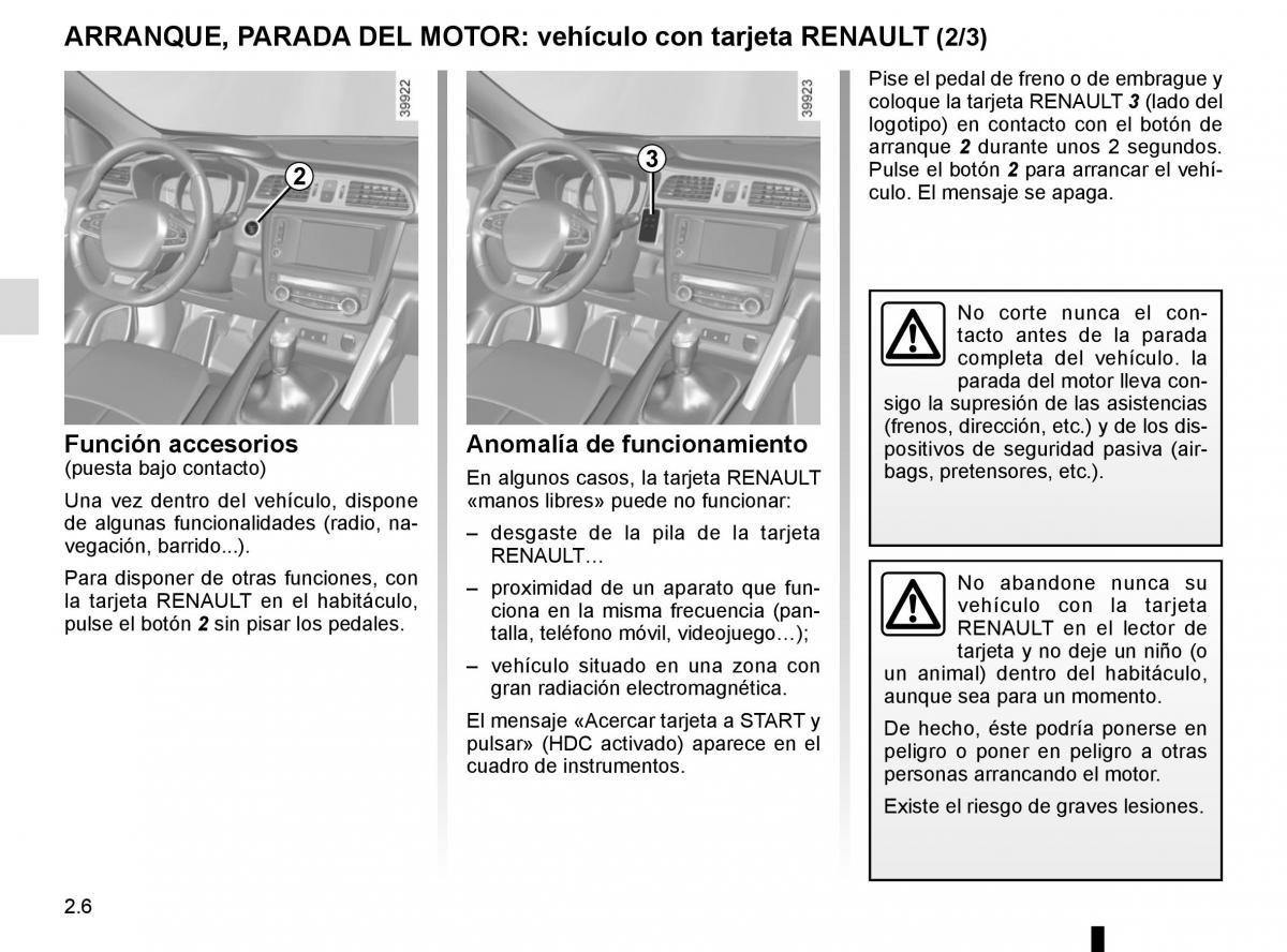 Renault Kadjar owners manual manual del propietario / page 110