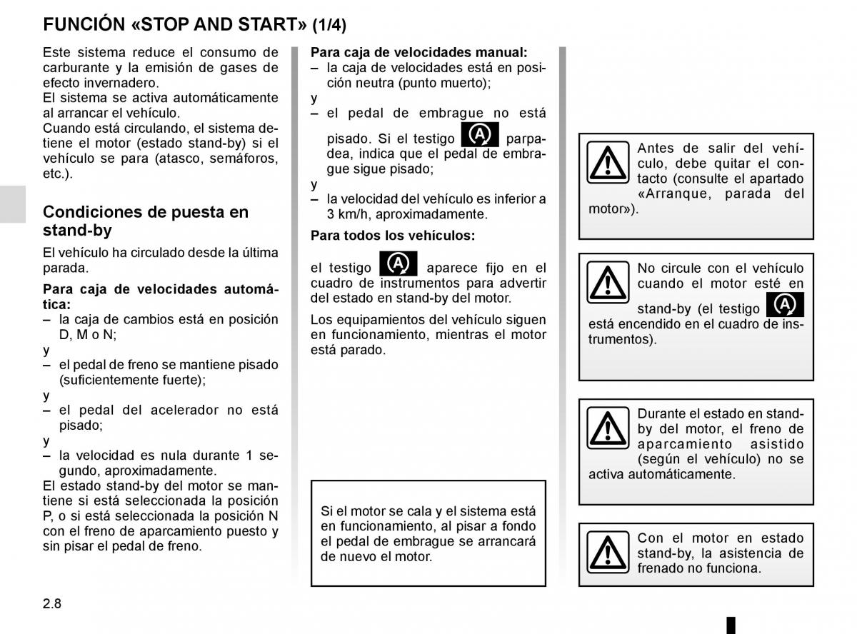 Renault Kadjar owners manual manual del propietario / page 112