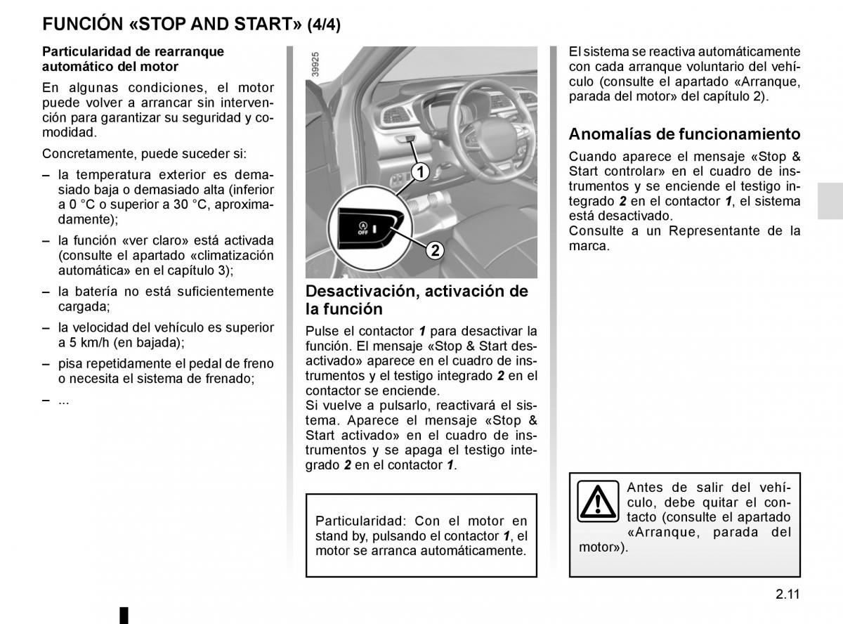 Renault Kadjar owners manual manual del propietario / page 115