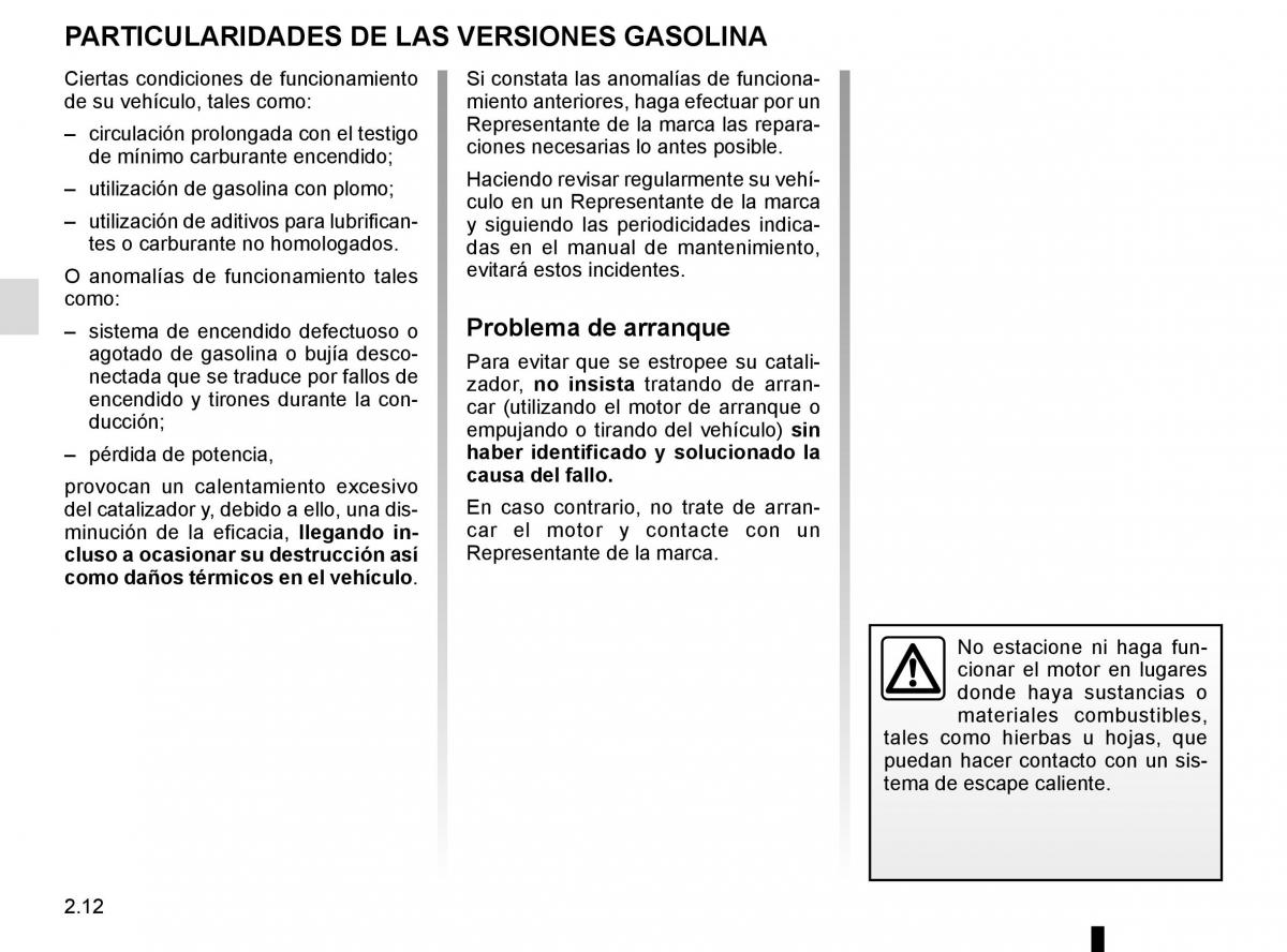 Renault Kadjar owners manual manual del propietario / page 116