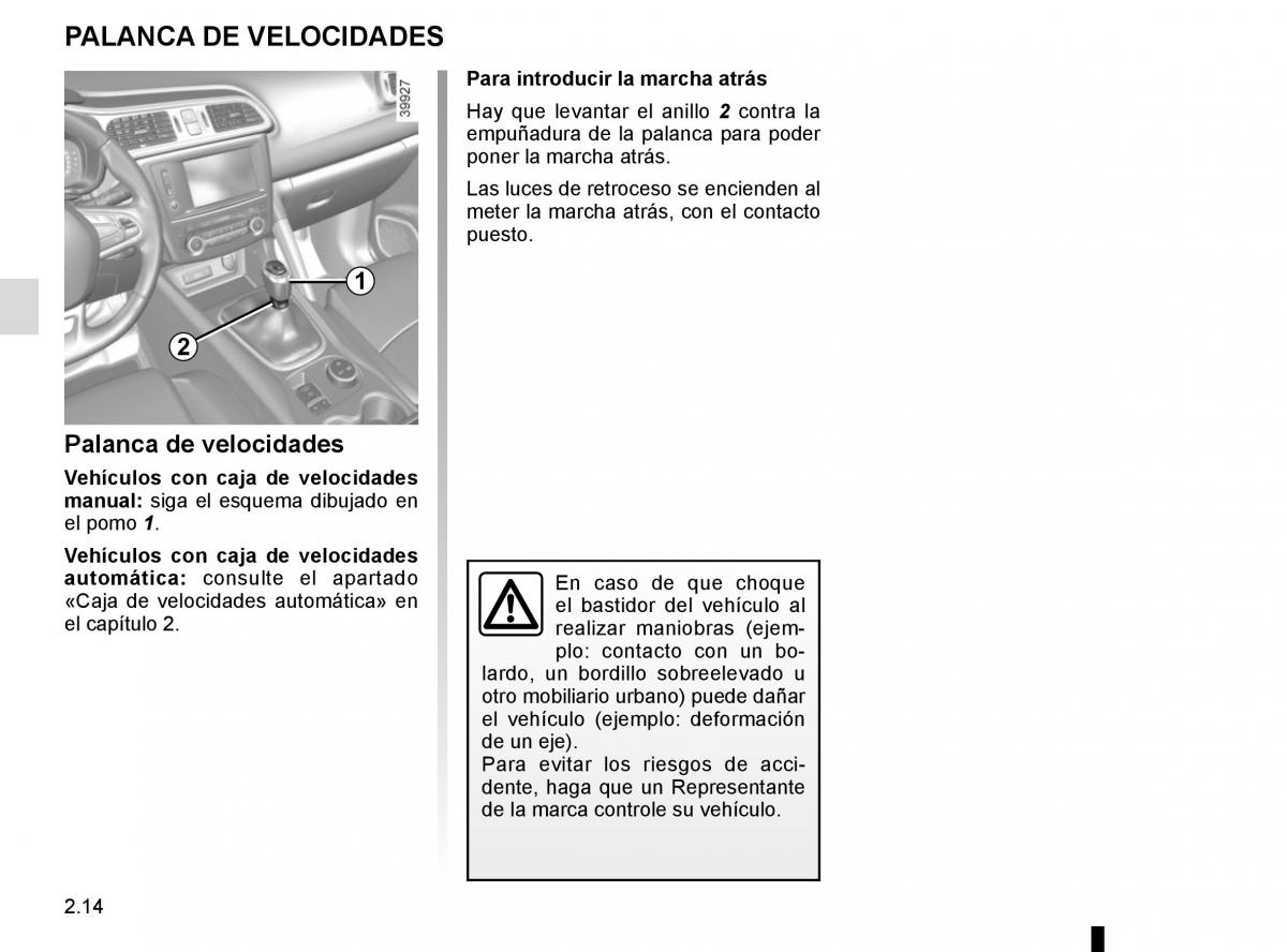 Renault Kadjar owners manual manual del propietario / page 118