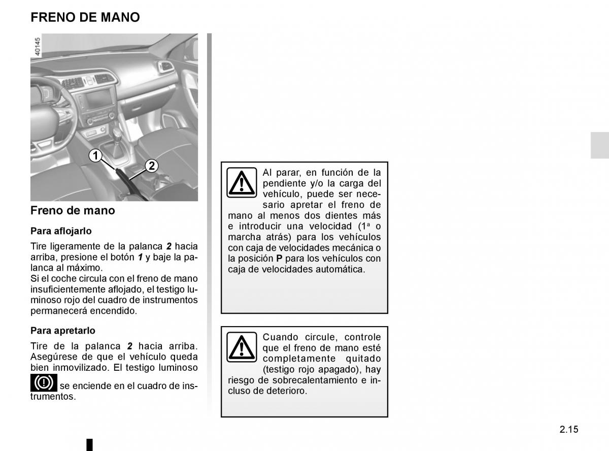 Renault Kadjar owners manual manual del propietario / page 119