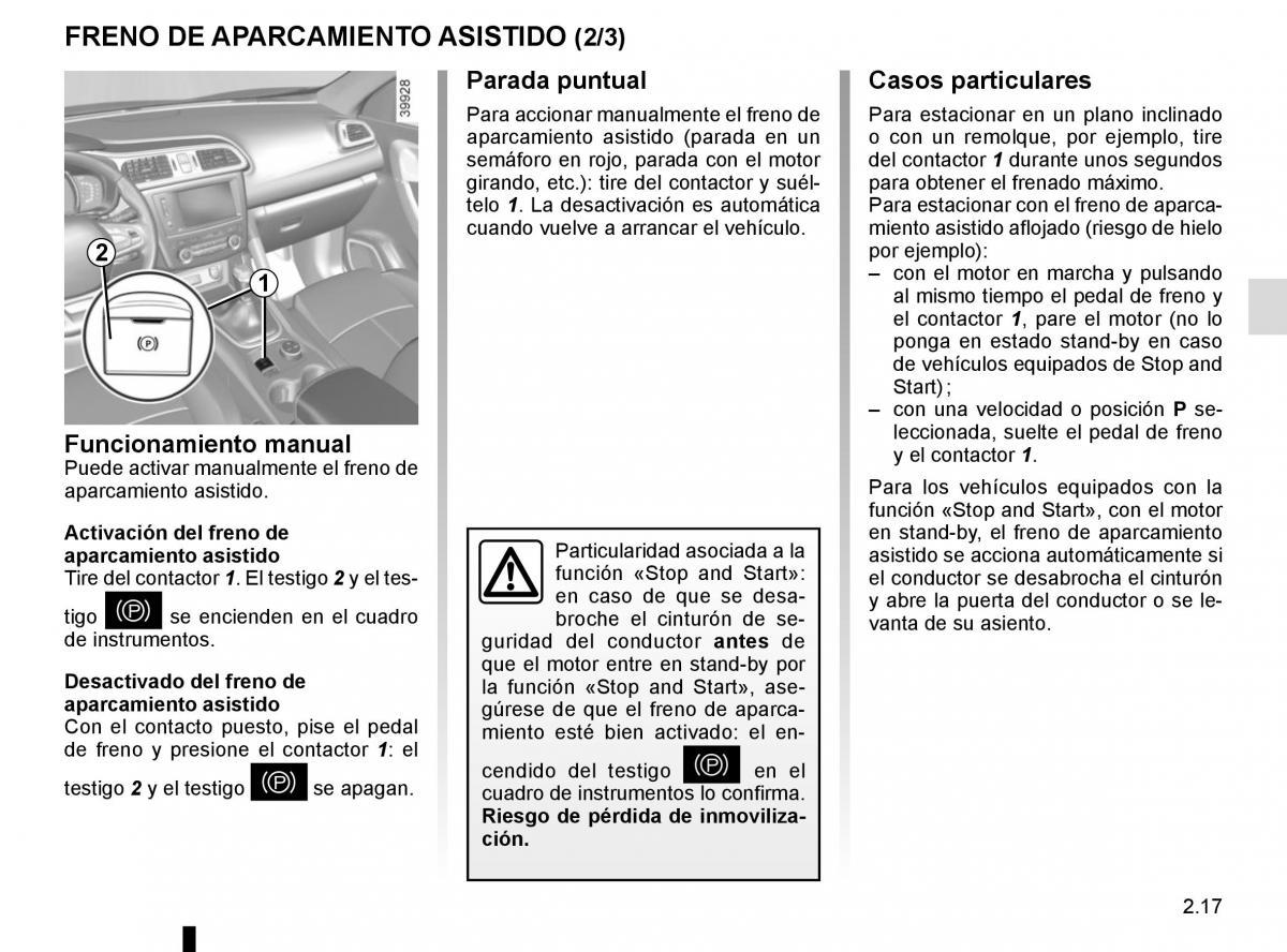 Renault Kadjar owners manual manual del propietario / page 121