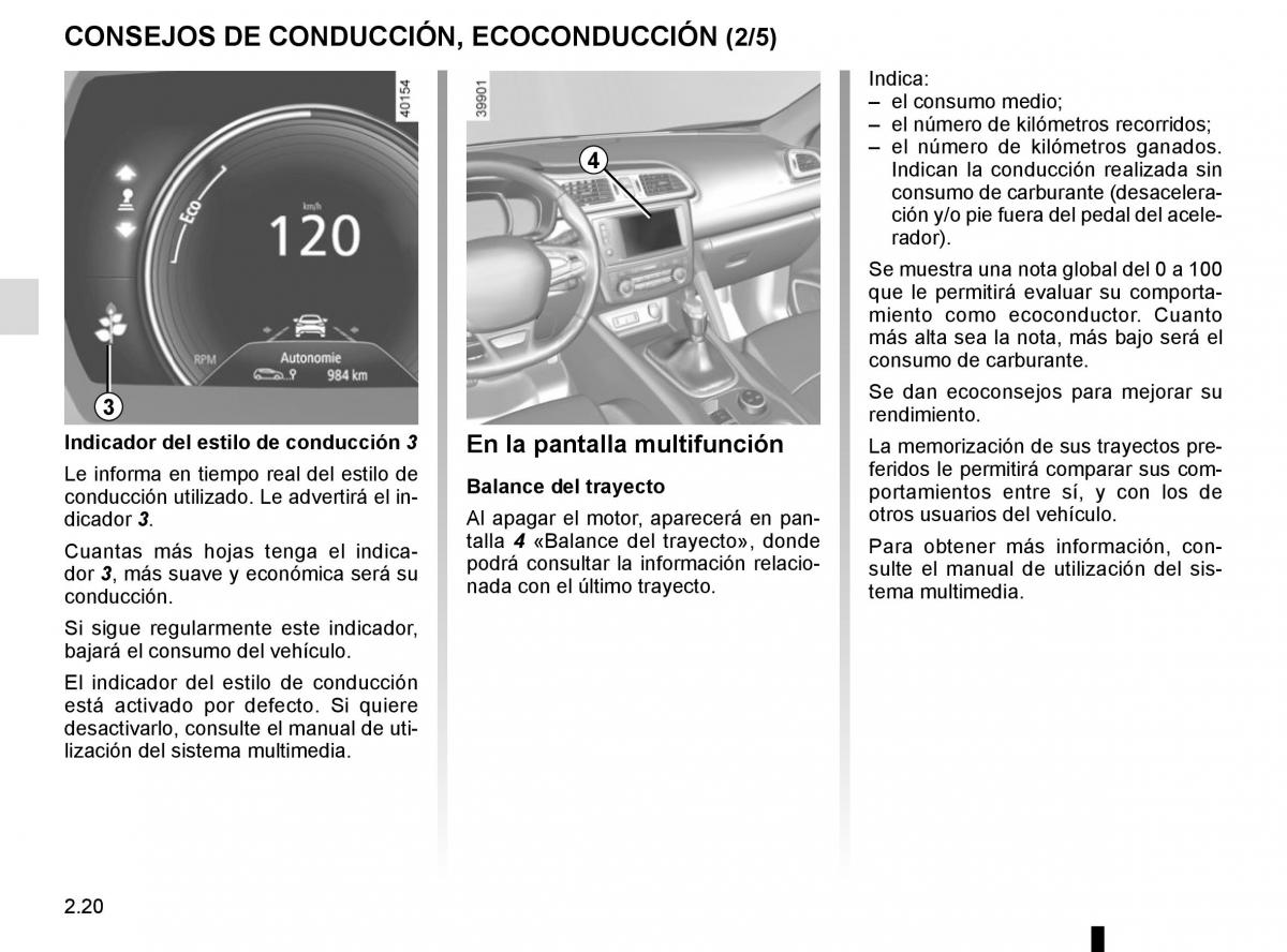 Renault Kadjar owners manual manual del propietario / page 124