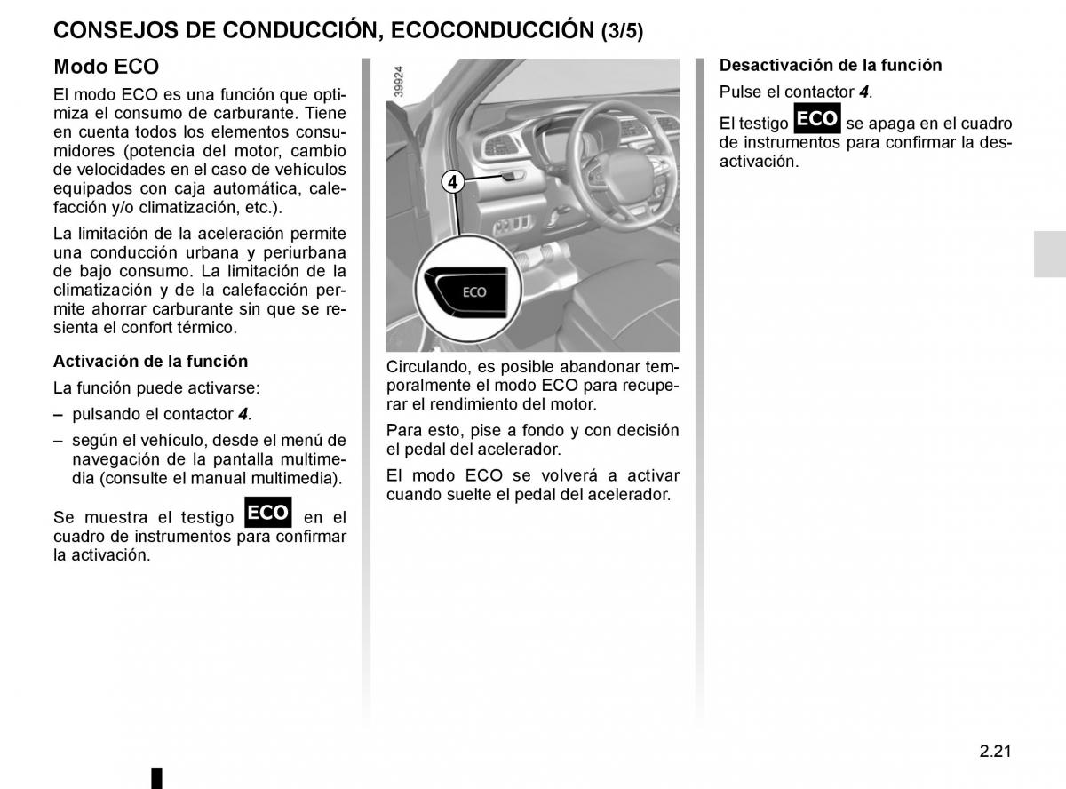 Renault Kadjar owners manual manual del propietario / page 125