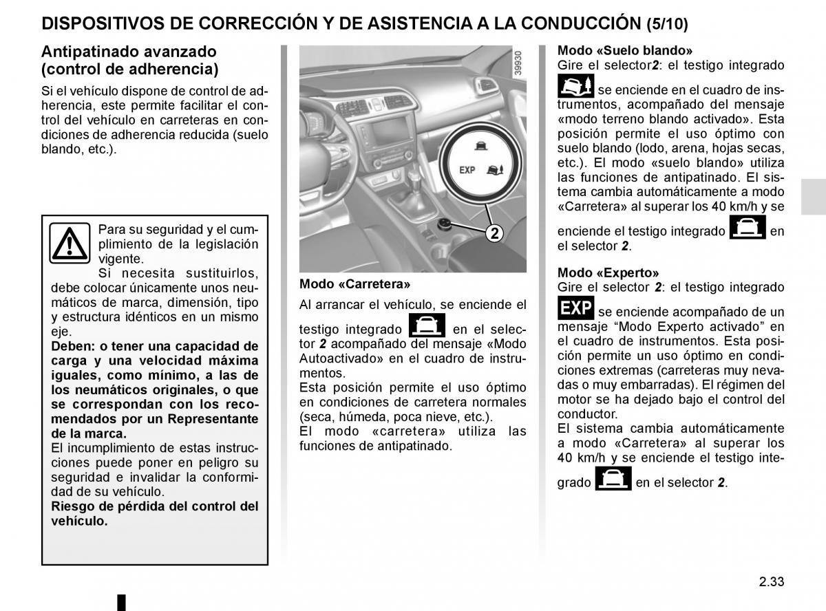 Renault Kadjar owners manual manual del propietario / page 137