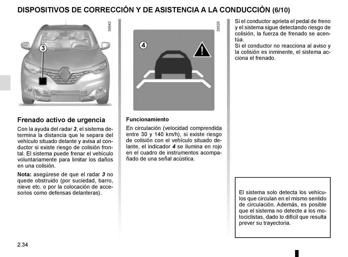 Renault Kadjar owners manual manual del propietario / page 138