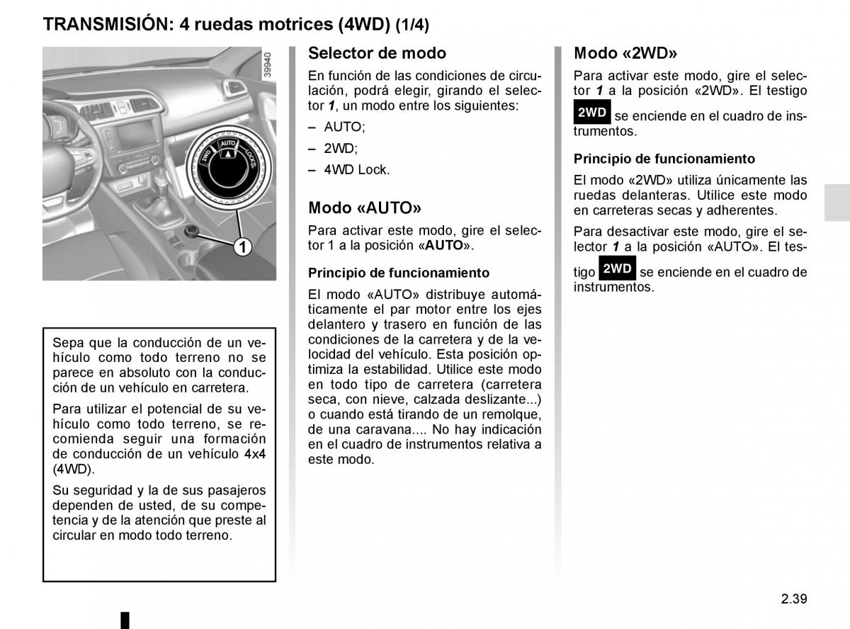 Renault Kadjar owners manual manual del propietario / page 143