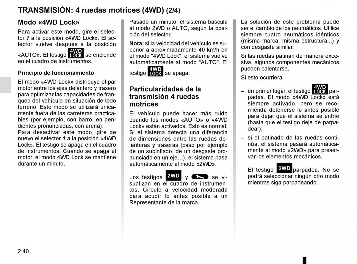 Renault Kadjar owners manual manual del propietario / page 144