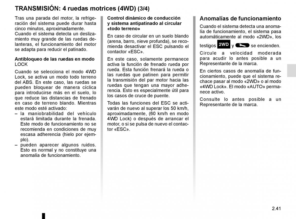 Renault Kadjar owners manual manual del propietario / page 145