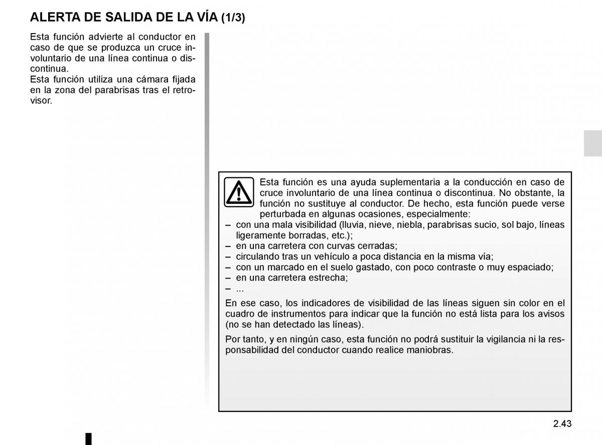 Renault Kadjar owners manual manual del propietario / page 147