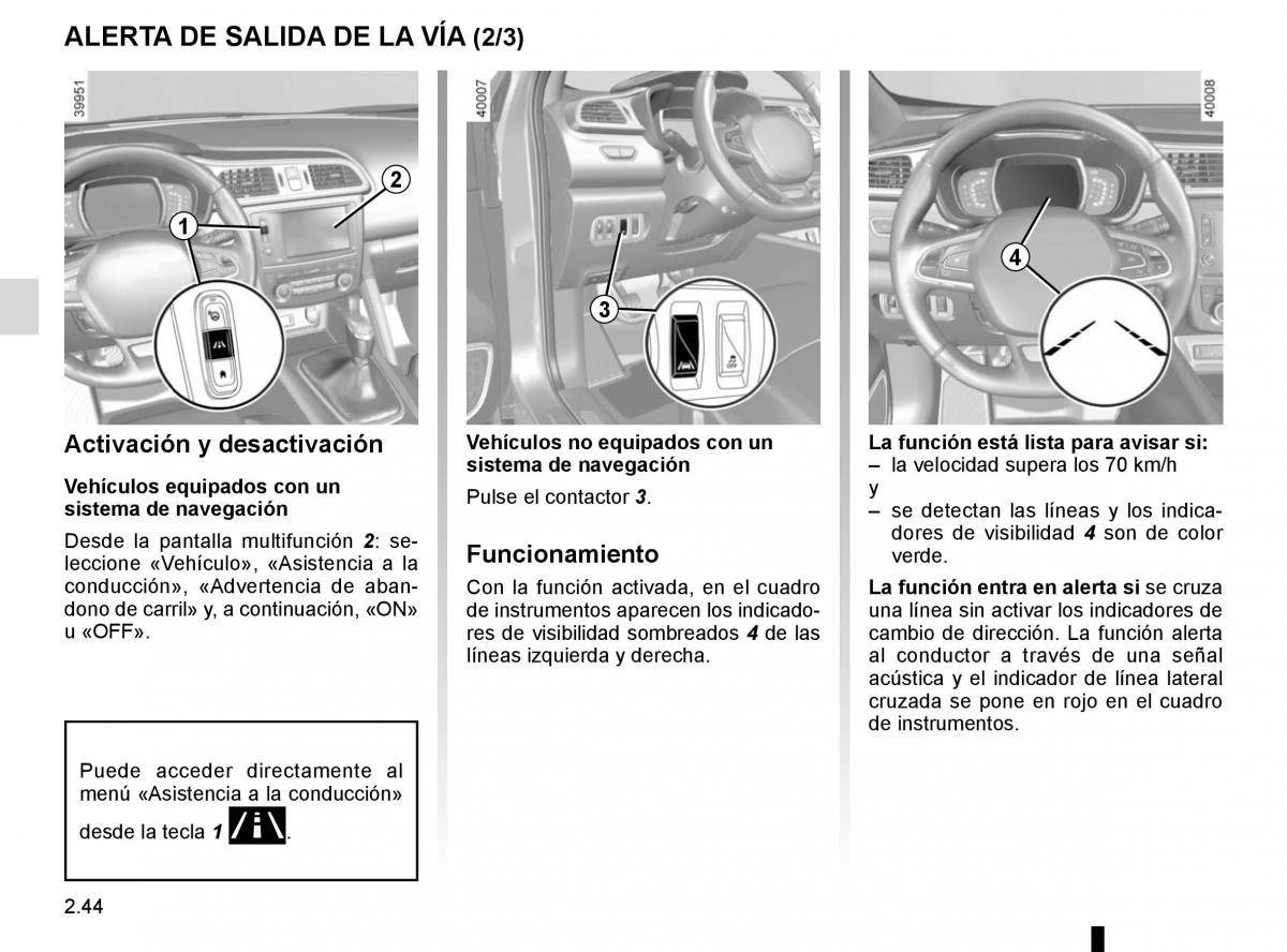 Renault Kadjar owners manual manual del propietario / page 148