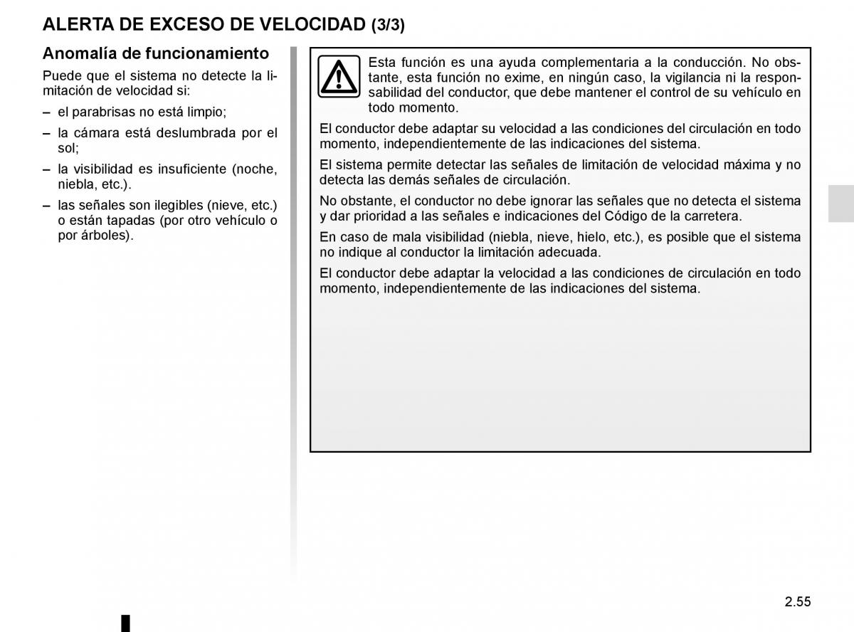 Renault Kadjar owners manual manual del propietario / page 159