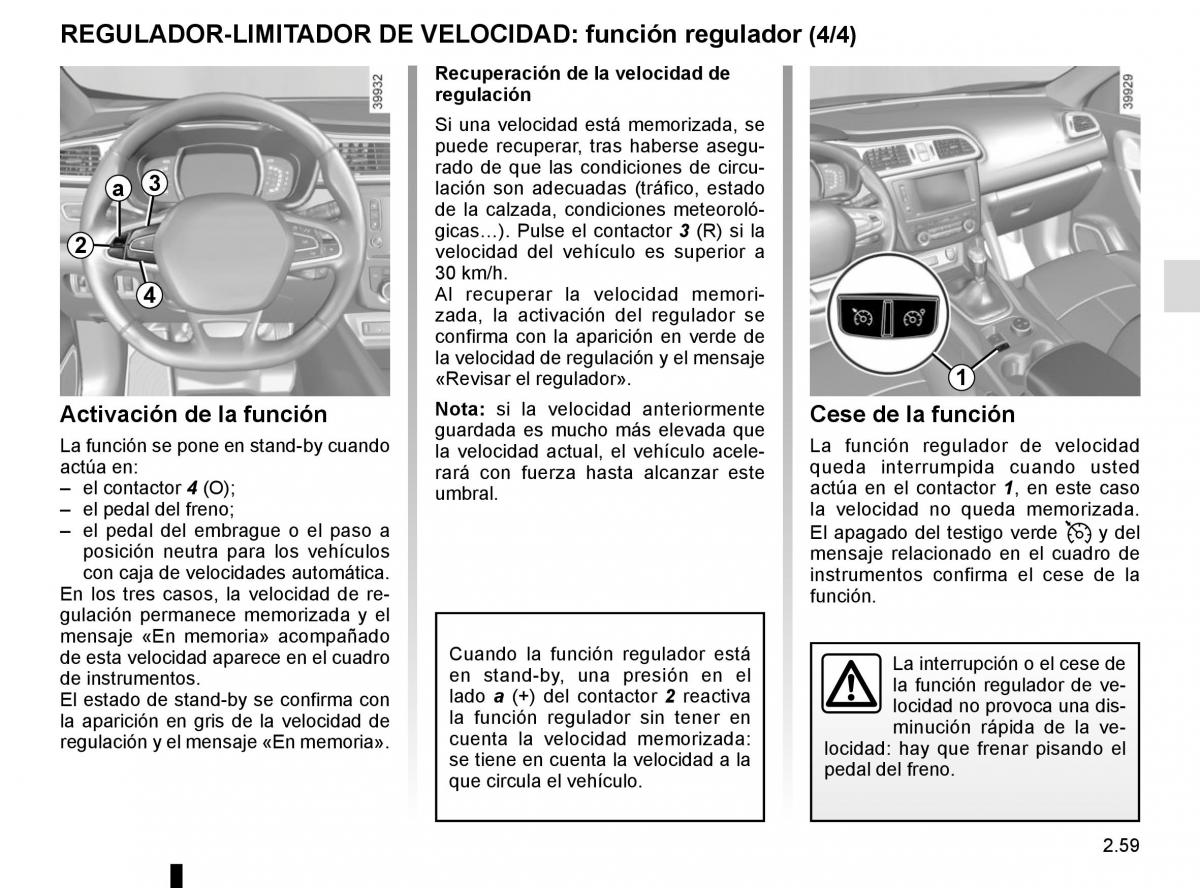 Renault Kadjar owners manual manual del propietario / page 163