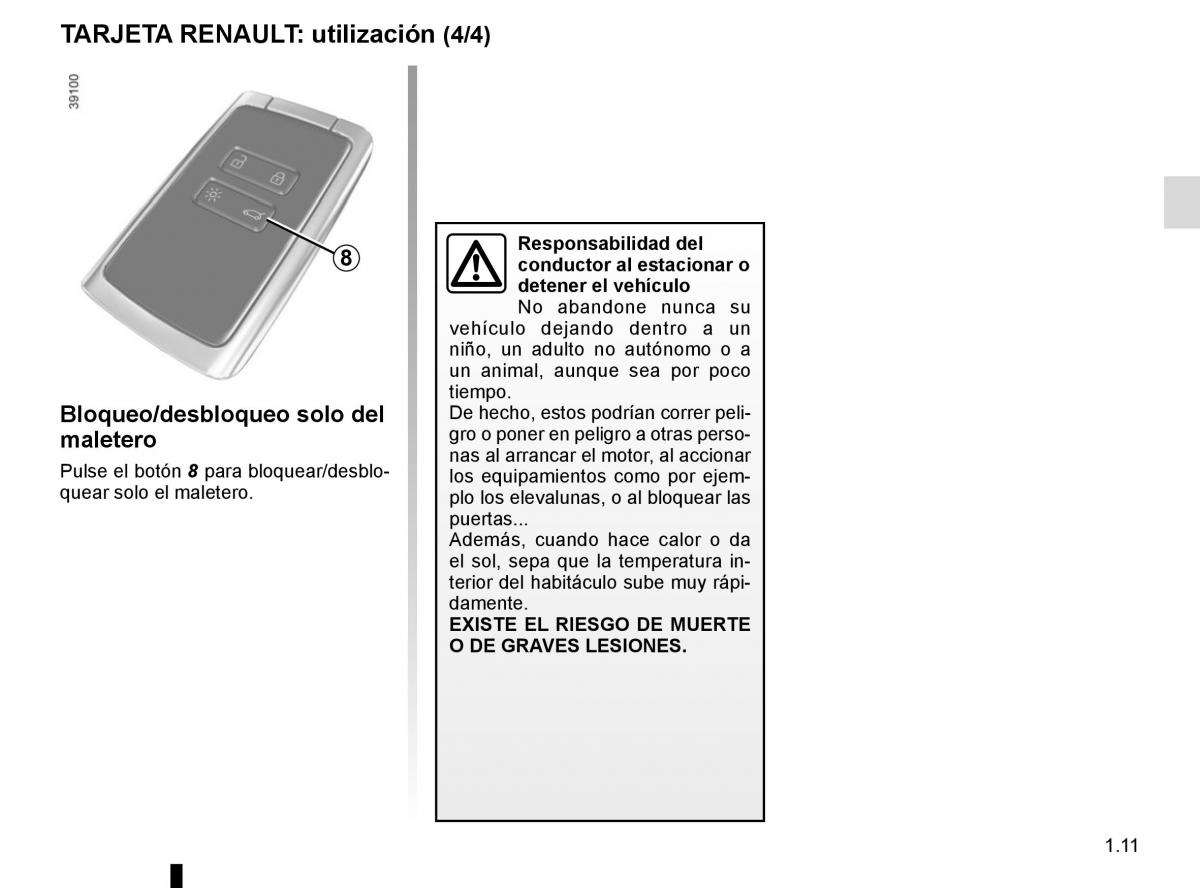 Renault Kadjar owners manual manual del propietario / page 17