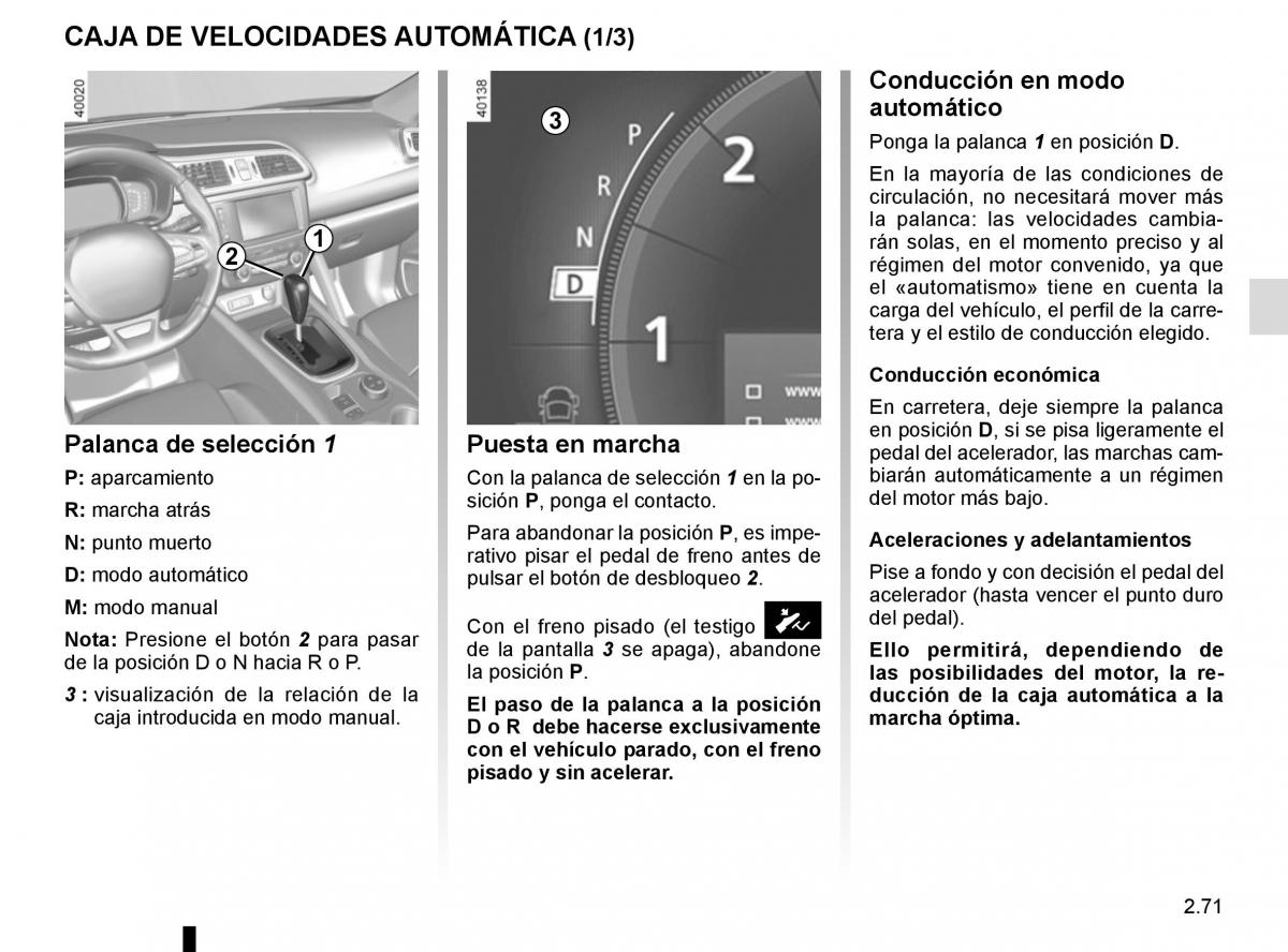 Renault Kadjar owners manual manual del propietario / page 175