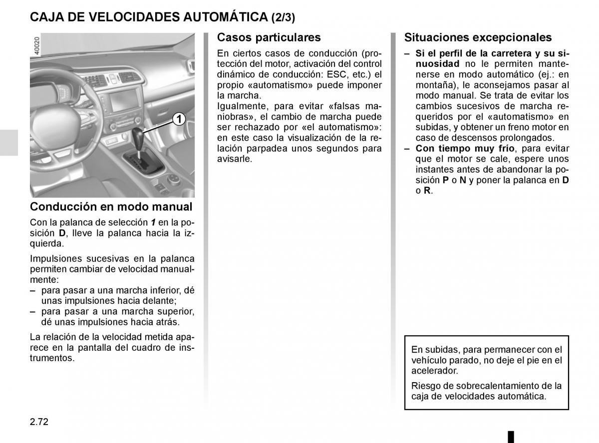 Renault Kadjar owners manual manual del propietario / page 176