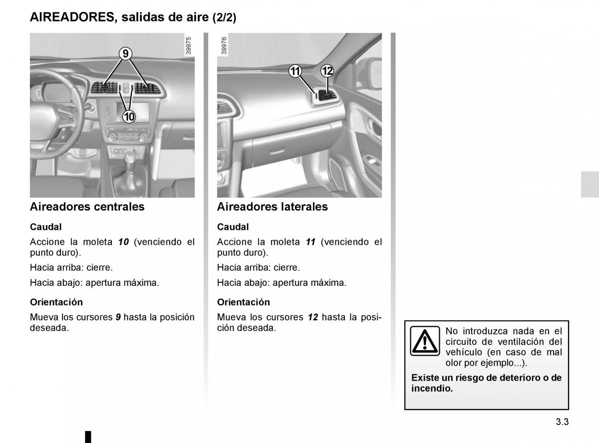 Renault Kadjar owners manual manual del propietario / page 181