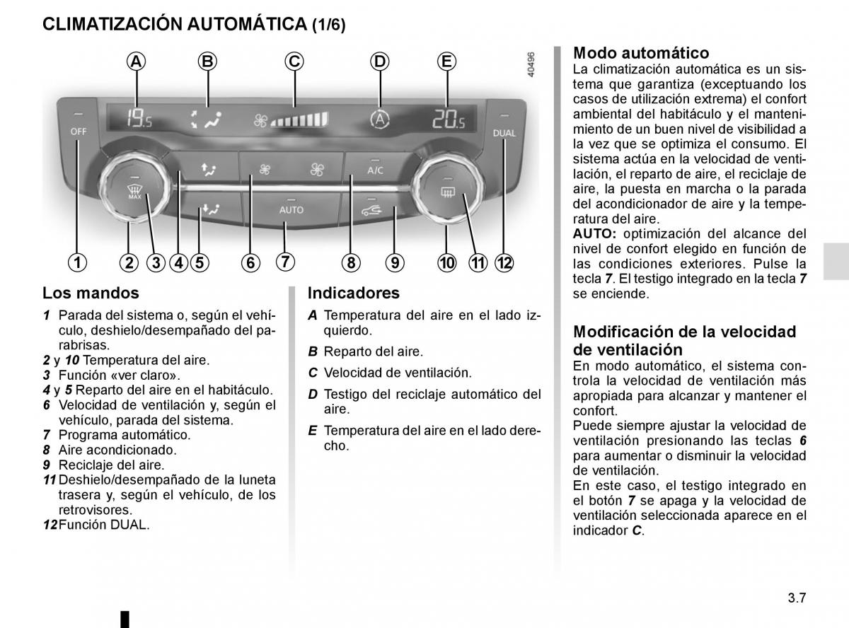 Renault Kadjar owners manual manual del propietario / page 185