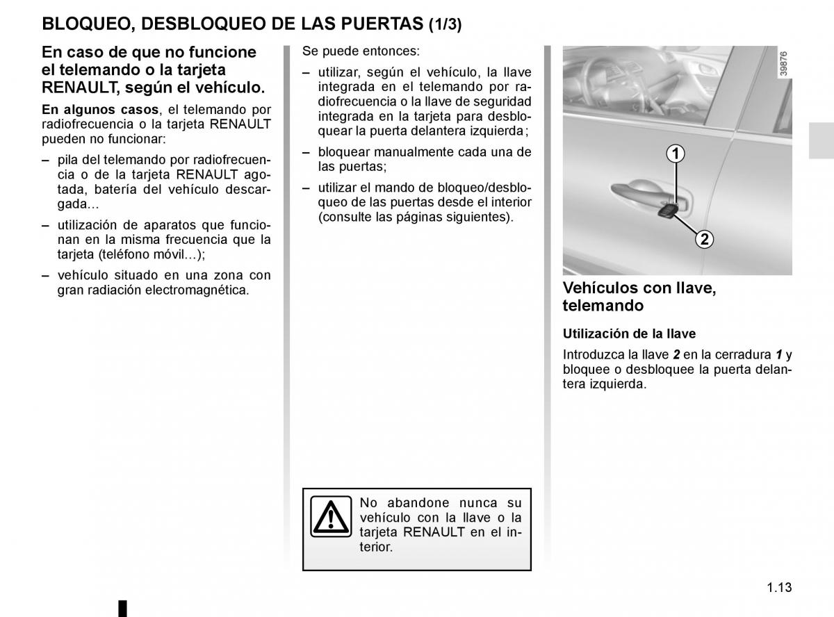 Renault Kadjar owners manual manual del propietario / page 19