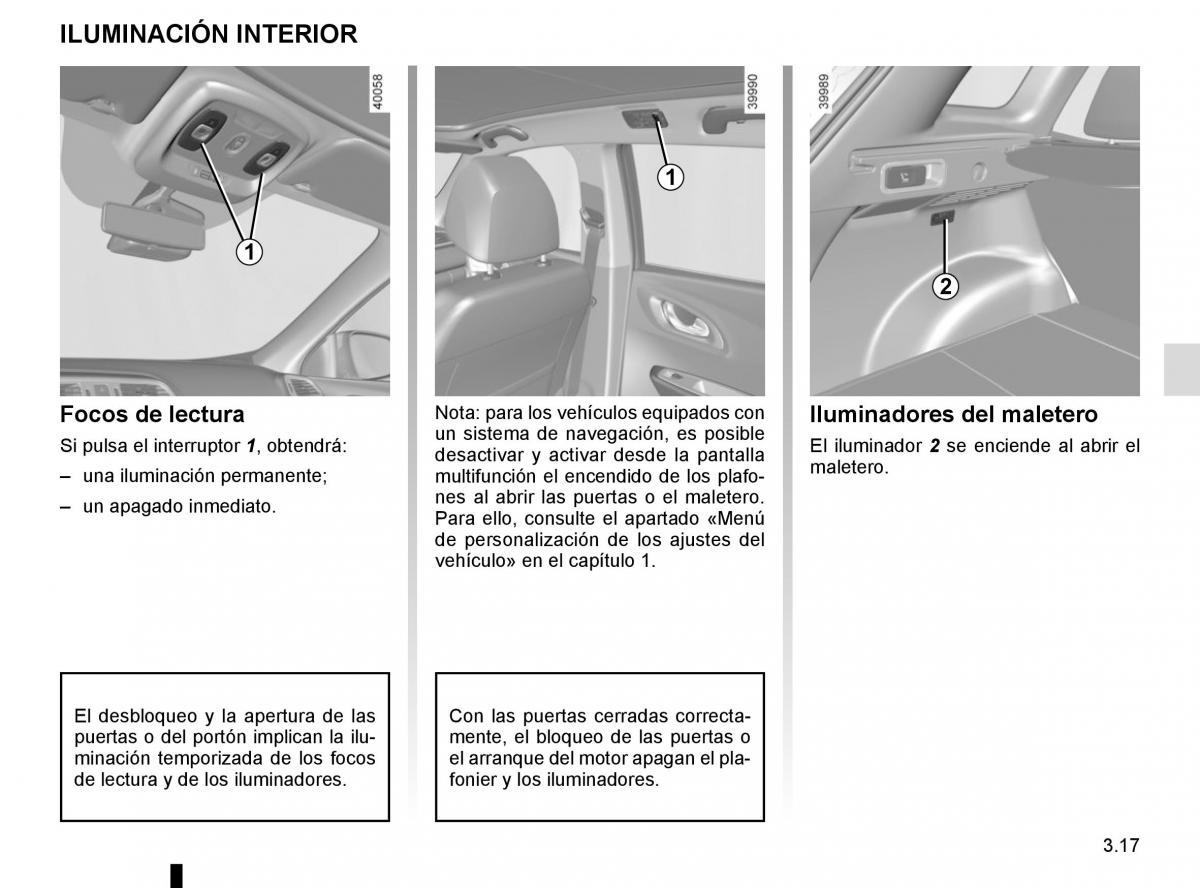 Renault Kadjar owners manual manual del propietario / page 195