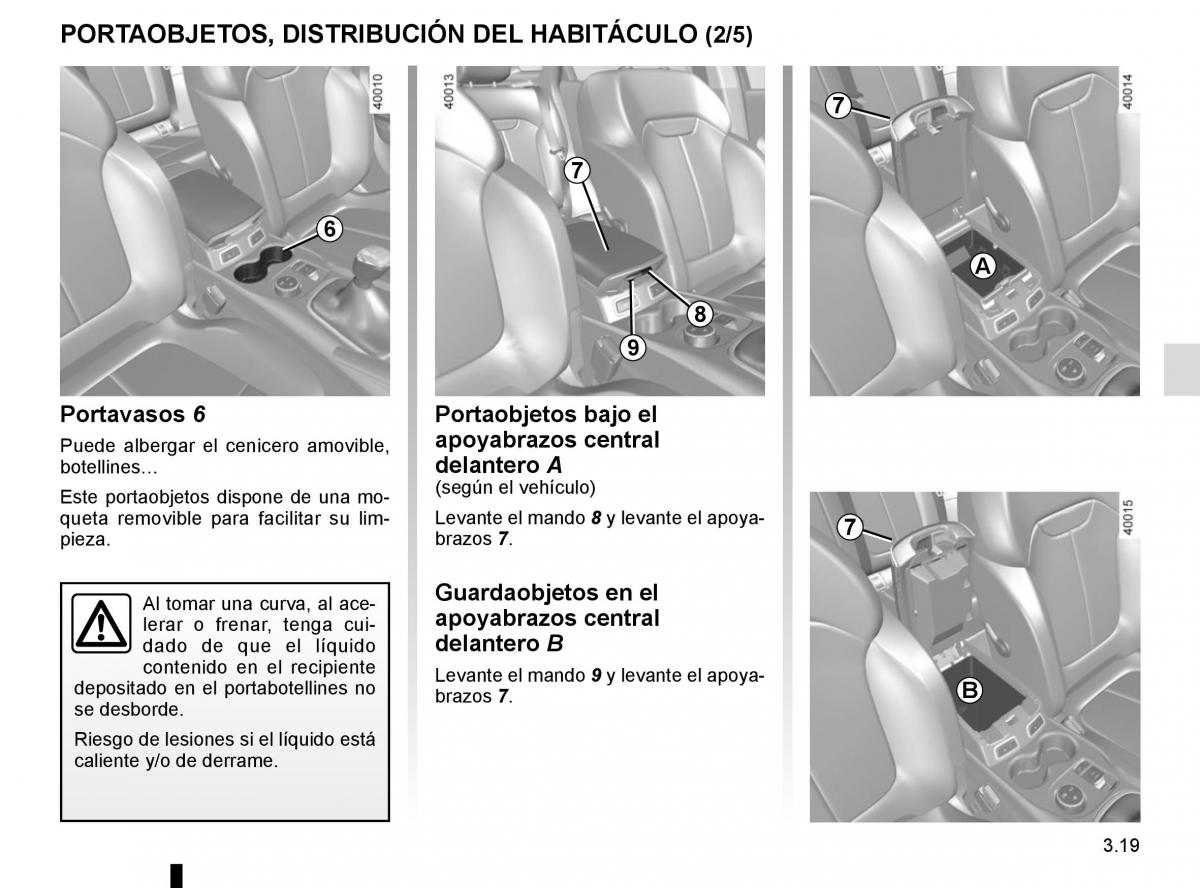 Renault Kadjar owners manual manual del propietario / page 197