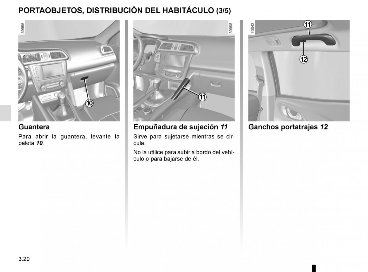 Renault Kadjar owners manual manual del propietario / page 198