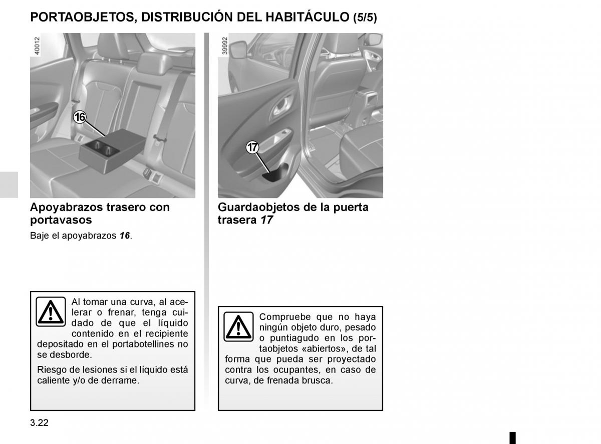 Renault Kadjar owners manual manual del propietario / page 200