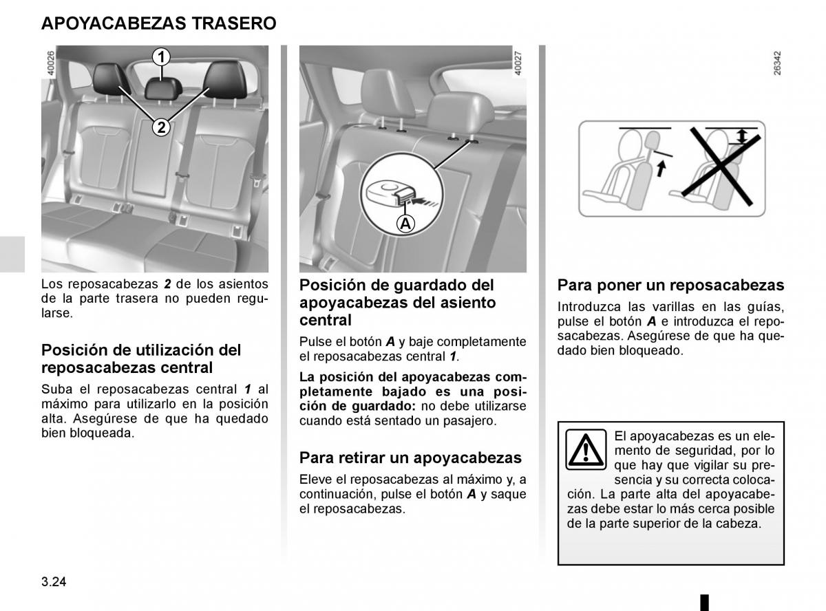 Renault Kadjar owners manual manual del propietario / page 202