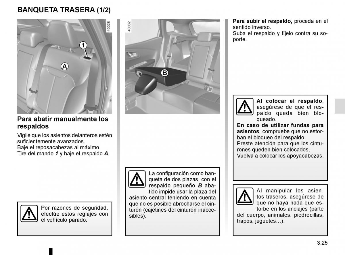 Renault Kadjar owners manual manual del propietario / page 203