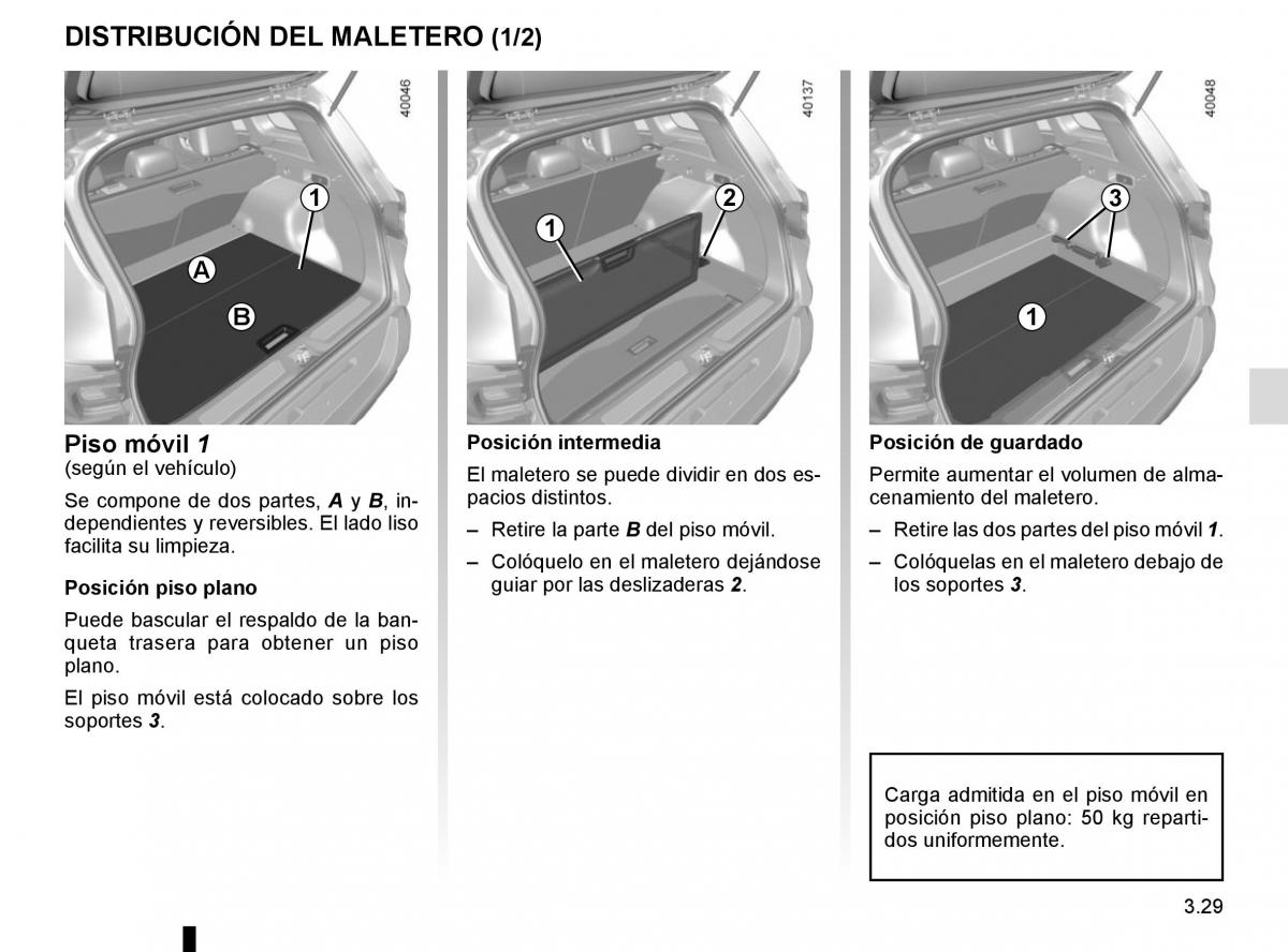 Renault Kadjar owners manual manual del propietario / page 207