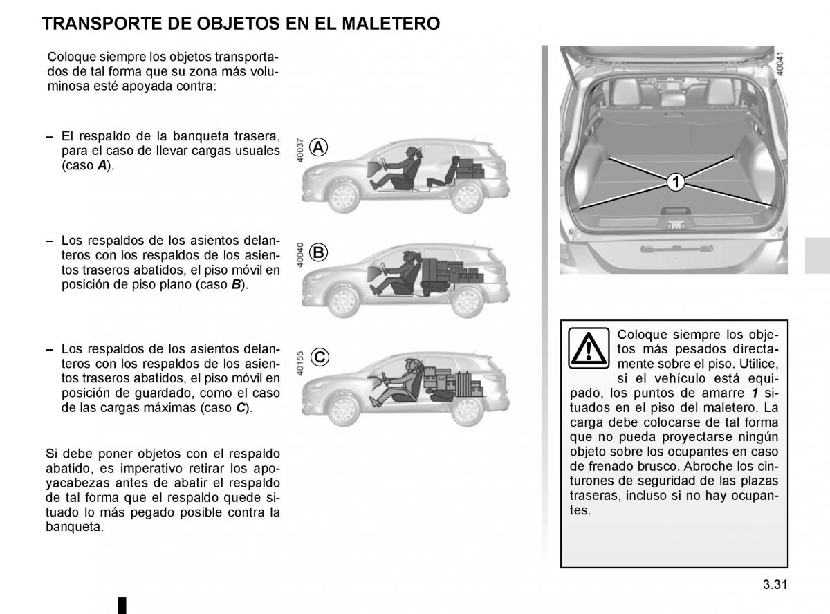 Renault Kadjar owners manual manual del propietario / page 209