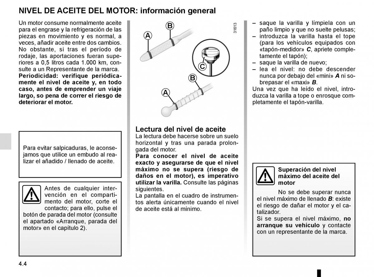 Renault Kadjar owners manual manual del propietario / page 218