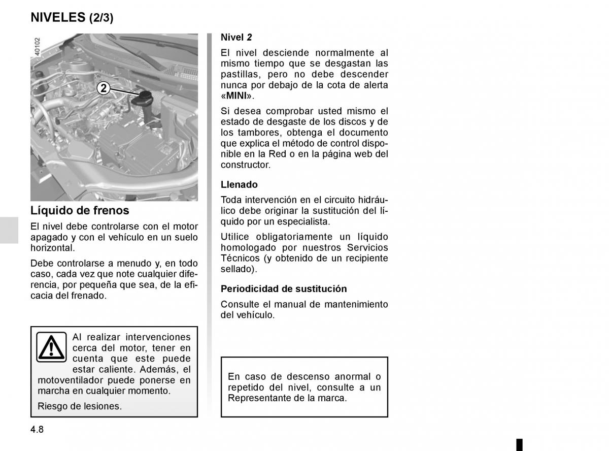 Renault Kadjar owners manual manual del propietario / page 222