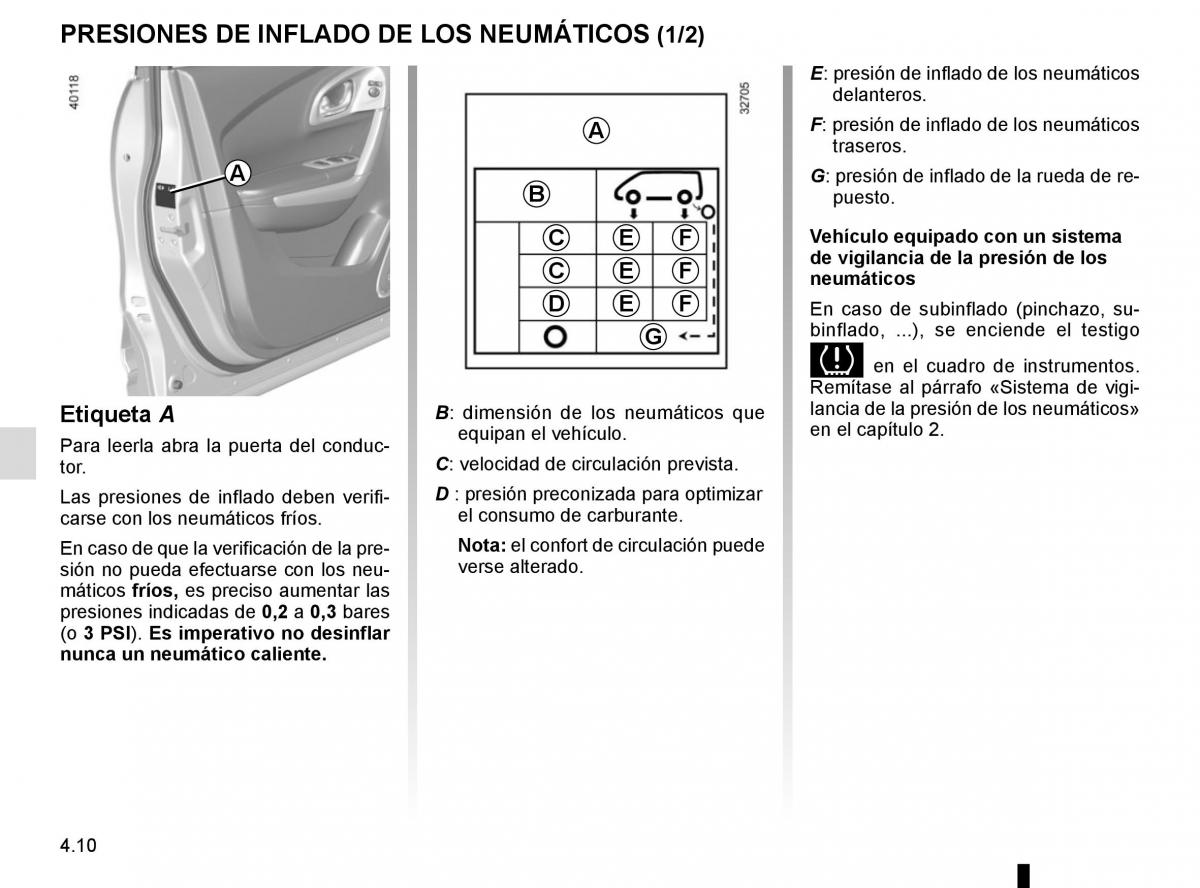 Renault Kadjar owners manual manual del propietario / page 224