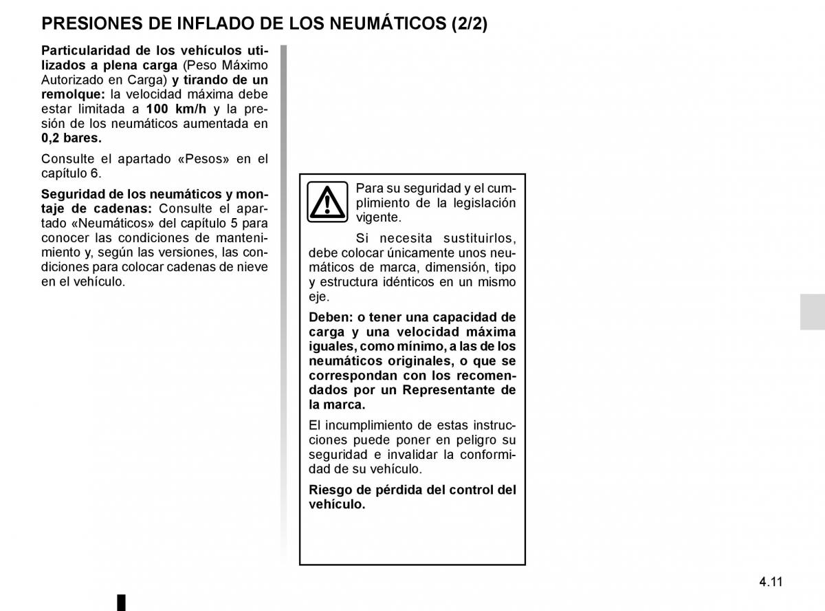 Renault Kadjar owners manual manual del propietario / page 225