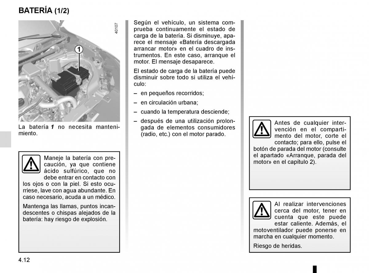 Renault Kadjar owners manual manual del propietario / page 226