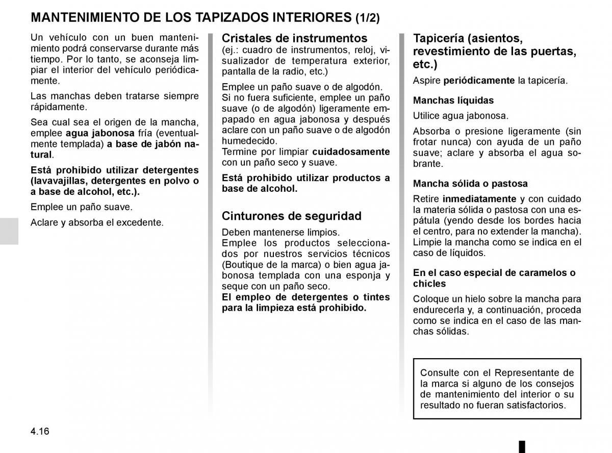 Renault Kadjar owners manual manual del propietario / page 230