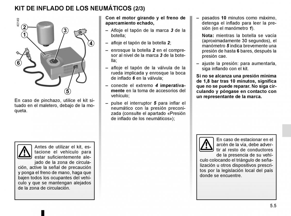 Renault Kadjar owners manual manual del propietario / page 237