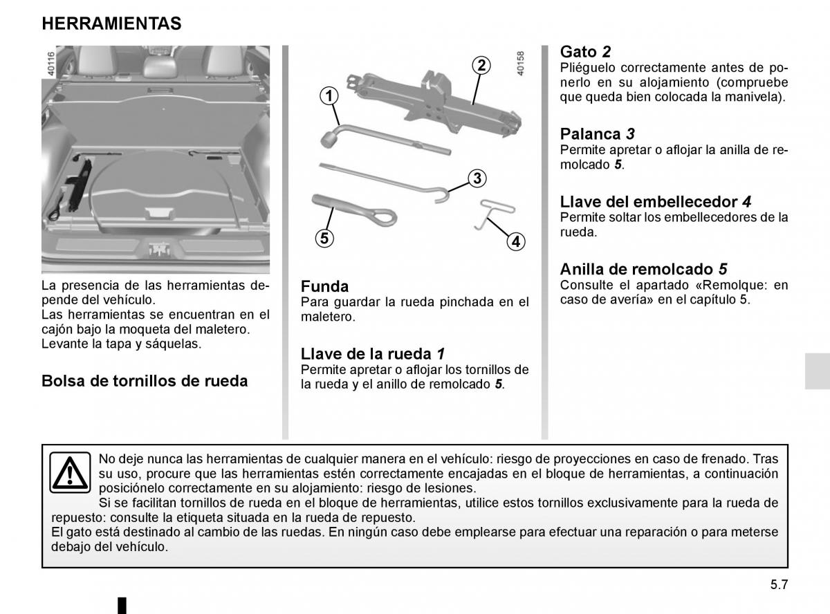 Renault Kadjar owners manual manual del propietario / page 239