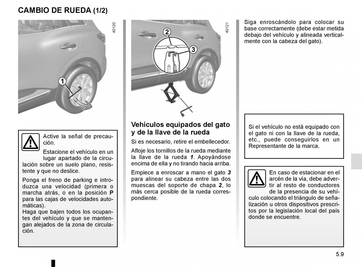 Renault Kadjar owners manual manual del propietario / page 241