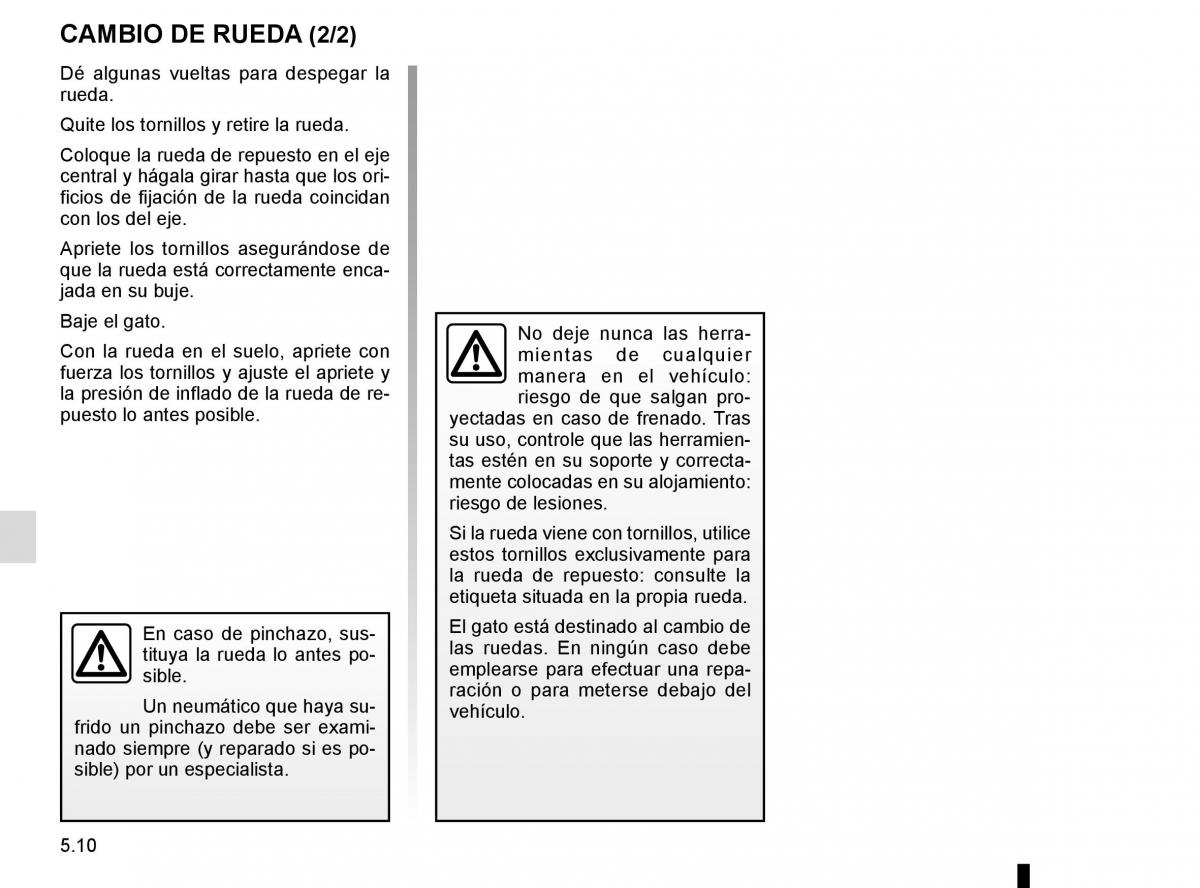 Renault Kadjar owners manual manual del propietario / page 242