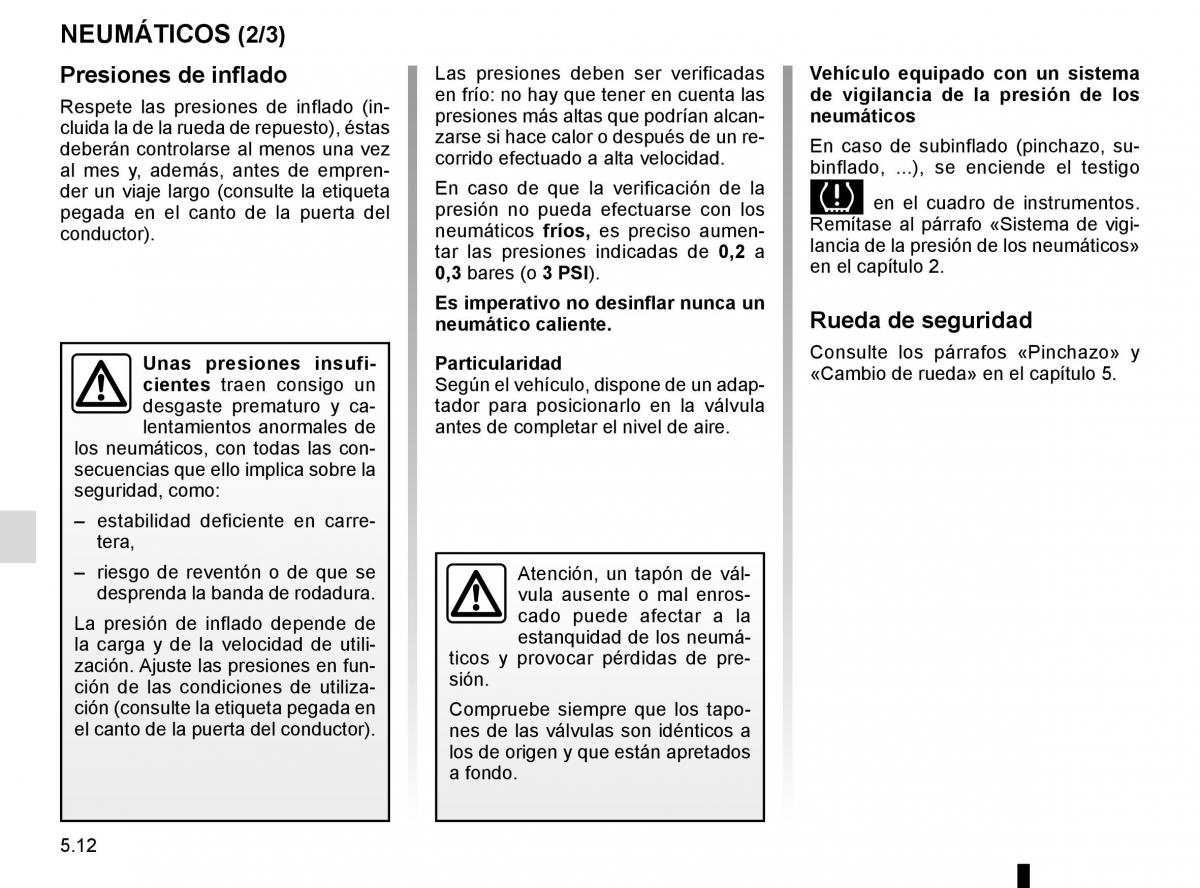 Renault Kadjar owners manual manual del propietario / page 244