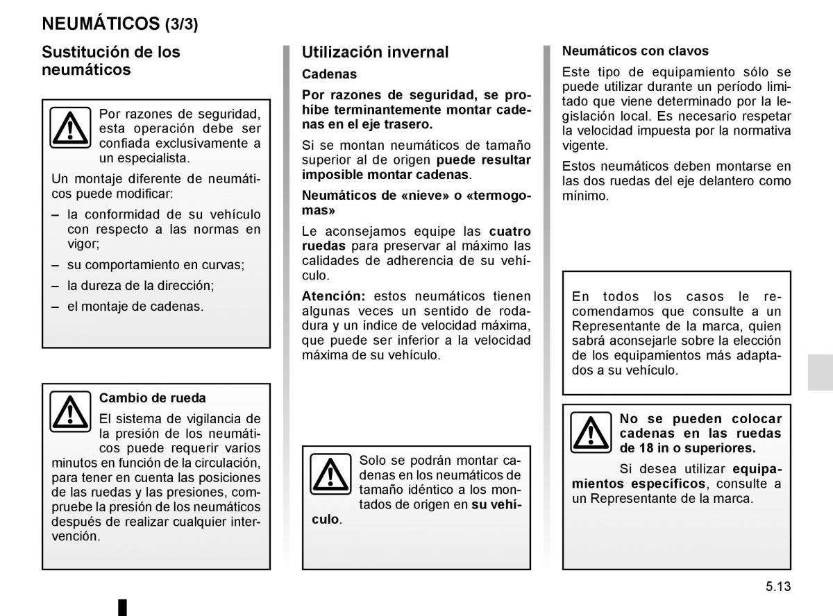 Renault Kadjar owners manual manual del propietario / page 245