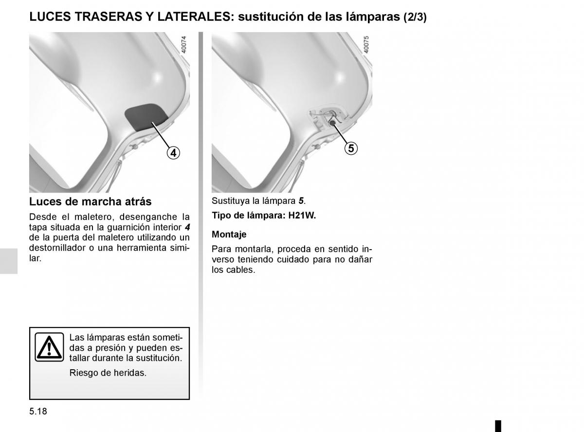 Renault Kadjar owners manual manual del propietario / page 250