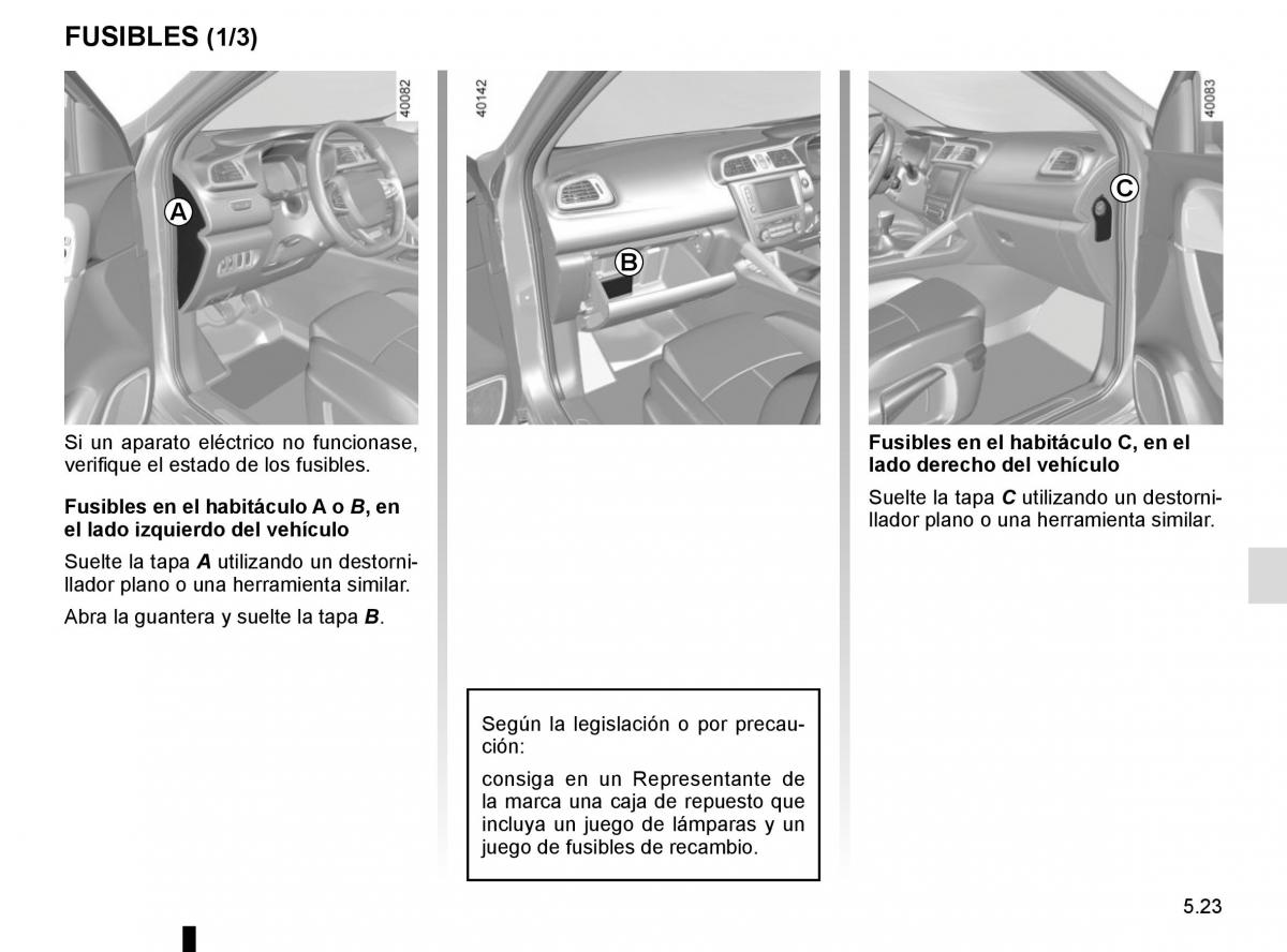 Renault Kadjar owners manual manual del propietario / page 255