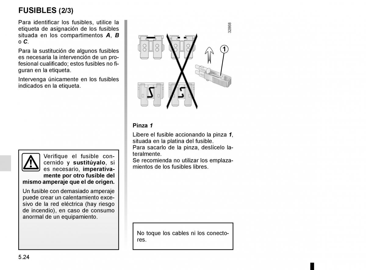 Renault Kadjar owners manual manual del propietario / page 256