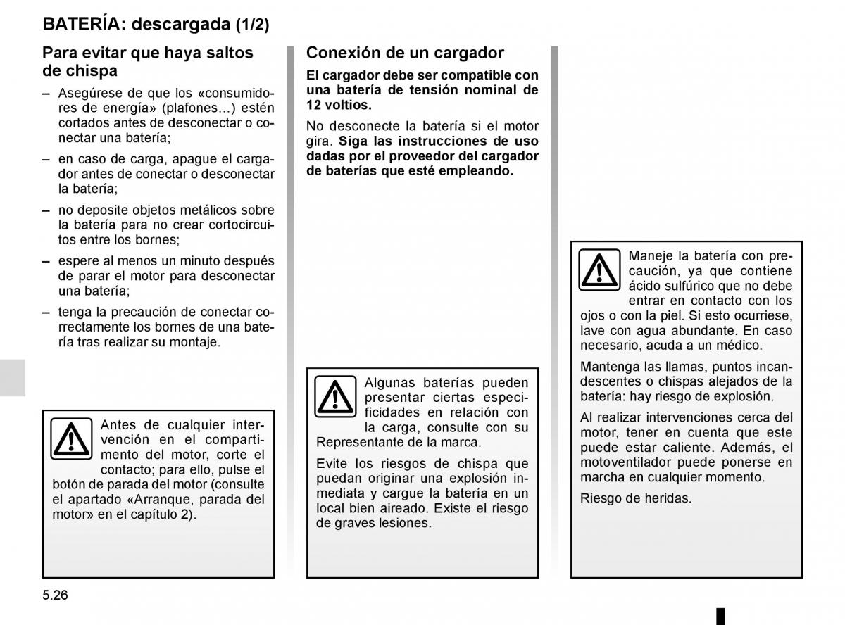 Renault Kadjar owners manual manual del propietario / page 258