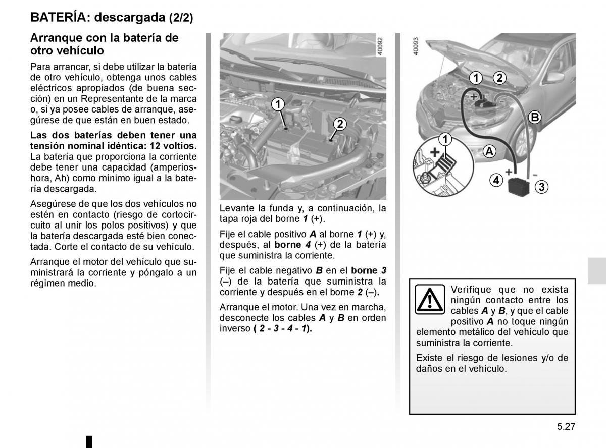 Renault Kadjar owners manual manual del propietario / page 259