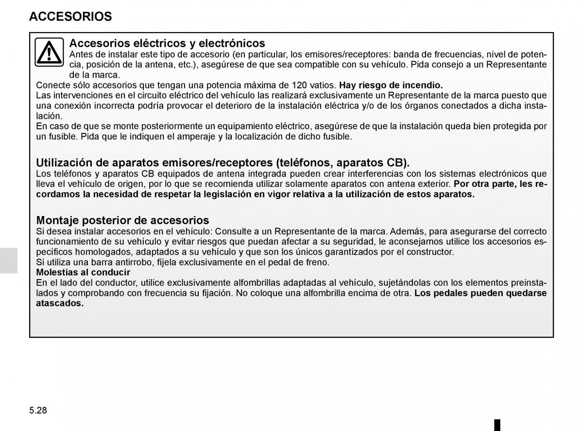 Renault Kadjar owners manual manual del propietario / page 260